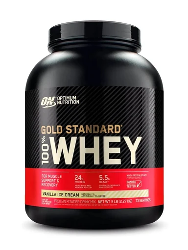 OPTIMUM NUTRITION 100% Whey Gold Standard 2270 гр - ваниль (айс крим)