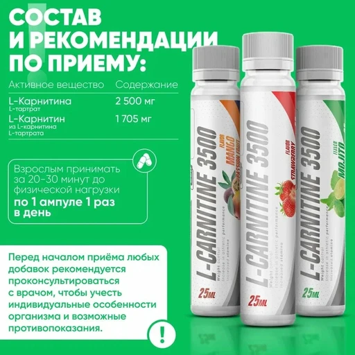 2SN L-Carnitine 3500mg 25 ml (мохито) 