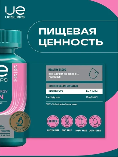 UeSUPPS Iron 20 г 60 таб 