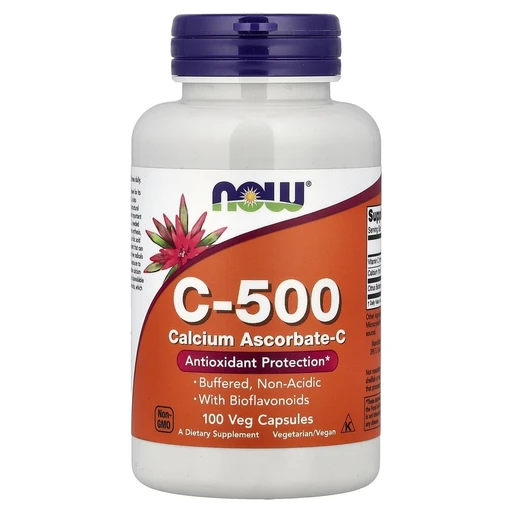NOW Vitamin  C-500 Calcium Ascorbate 100 Вег.капс
