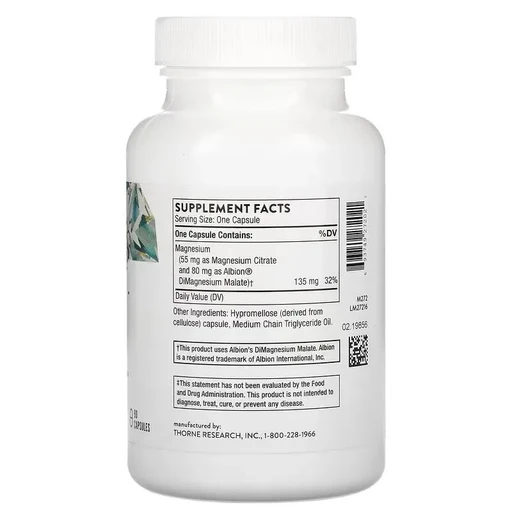 Thorne Research Magnesium CitraMate, 90 Capsules 