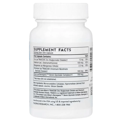 Thorne Research Trace Minerals, 90 Capsules 