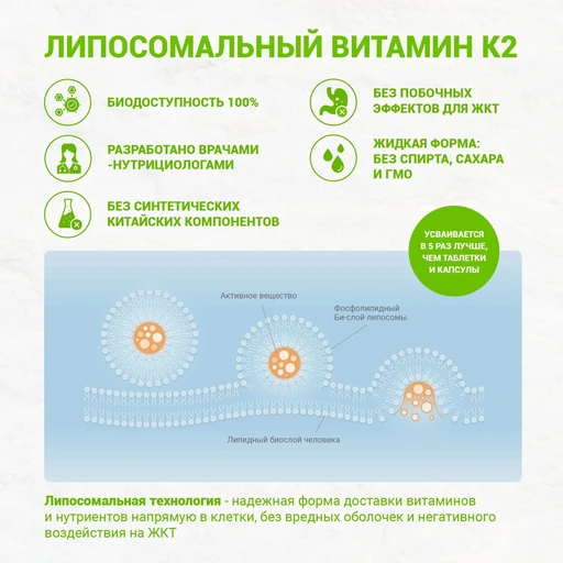 Liposomal Vitamin K2, флакон 50 мл 