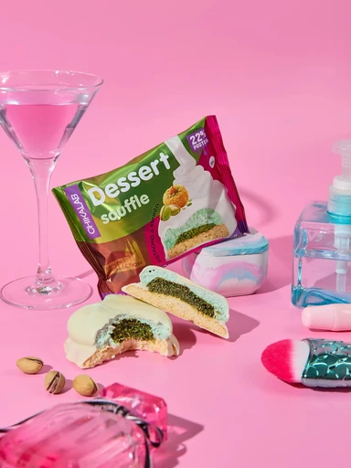 CHIKALAB Печенье глазированное Фисташковое суфле с хрустящим тестом 55 г 