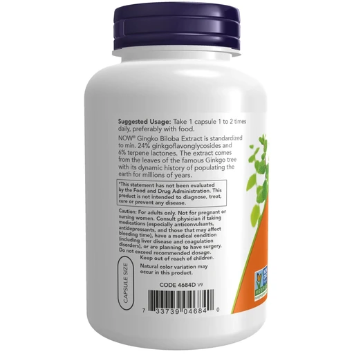 NOW Ginkgo Biloba 60 мг 240 Vcaps 