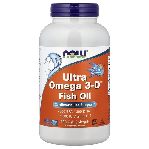 NOW ULTRA OMEGA 3-D SOFTGELS 180 FSG