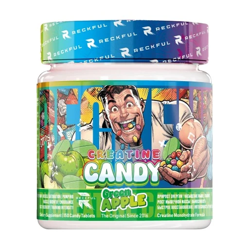 RECKFUL Creatine Candy 150 жев. табл. - зеленое яблоко
