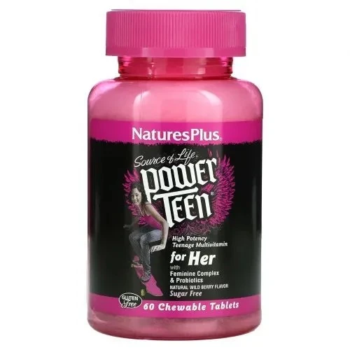 Nature's Plus POWER TEEN (HER) CHEWABLE 60 жевательных таблеток