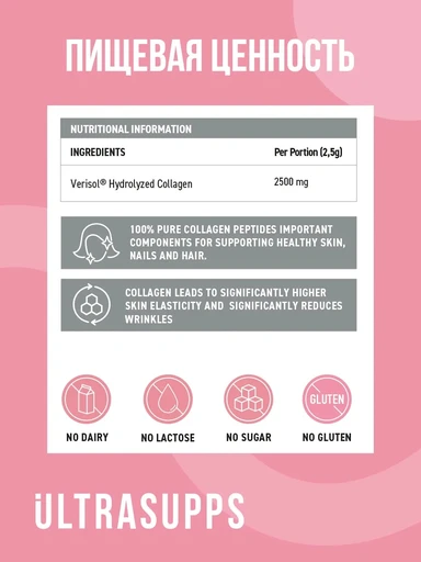 Ultrasupps Beauty Collagen Peptides 150 г 