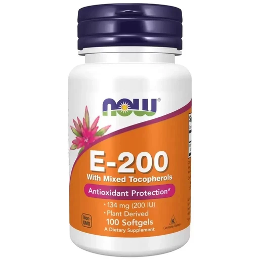 NOW Vitamin E-200 Mixed Toc 100 softgels 