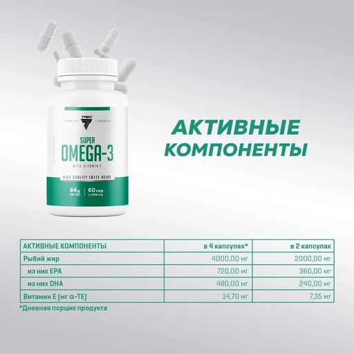 TREC NUTRITION Super Omega-3 120 капс 