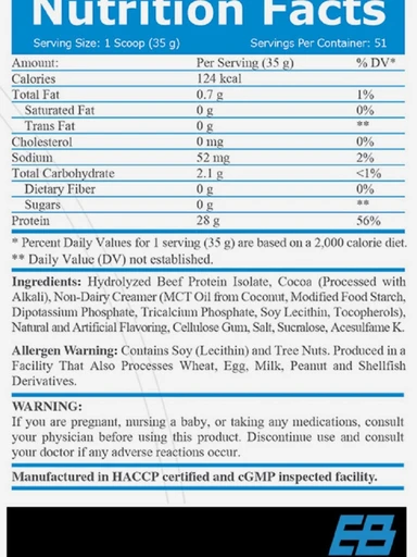 Everbuild Nutrition 100% Beef Isolate 908г - шоколадный коктейль делюкс 