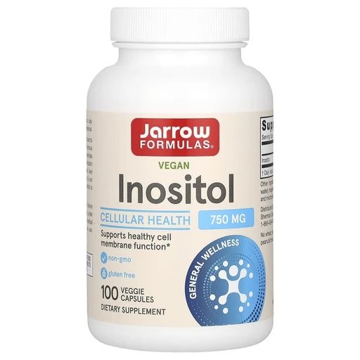 Jarrow Formulas Inositol 750 MG, Инозитол, 750 мг, 100 вег капсул