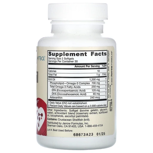 JARROW FORMULAS Krill oil 60 гел капс 