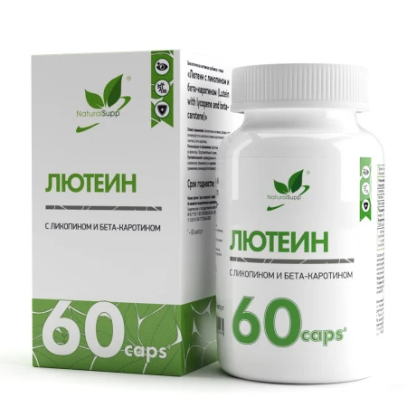 Natural Supp Лютеин с ликопином и бета-каротином 60 капс.