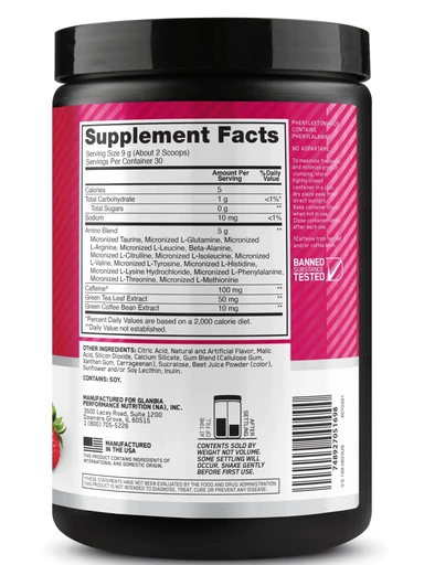 Optimum Nutrition Amino Energy 270 г - клубника-лайм 