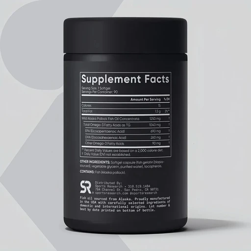 SPORTS RESEARCH Omega-3 90 мяг капс 