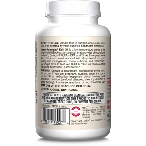 JARROW FORMULAS Krill oil 60 гел капс 