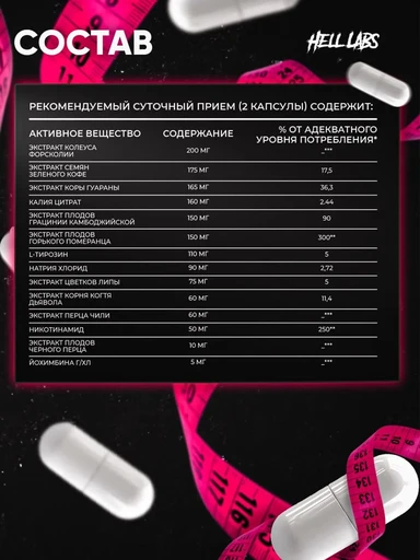 Hell Labs Hell Fire Fat Burner 90 caps 