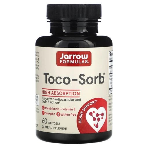 Jarrow Formulas Toco-Sorb® комплекс токотриенолов и витамина E, 60 капсул