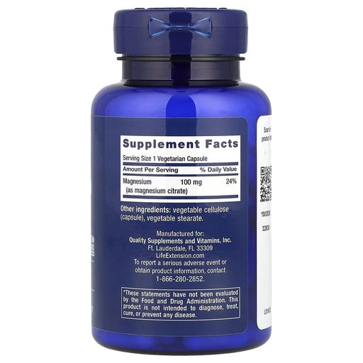 LIFE EXTENSION Magnesium (Citrate), 100 mg, 100 вег капс 