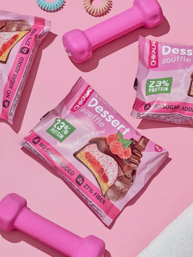 CHIKALAB Печенье глазированное Малиновое суфле 55 г 