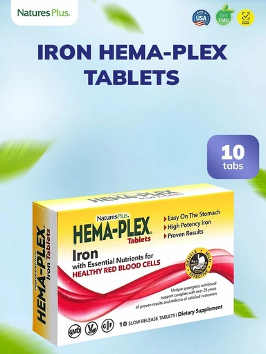 Hema-Plex Iron 10 таб (Nature's Plus)