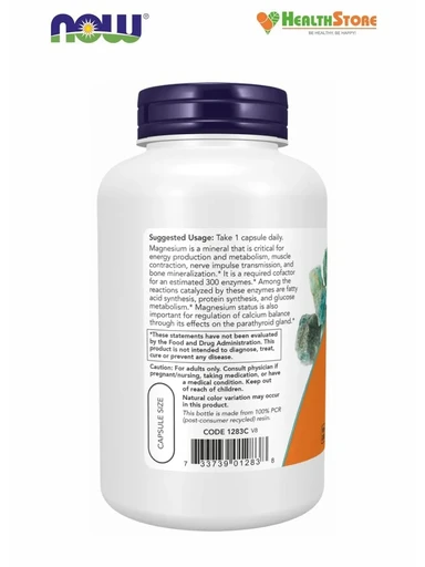 Now Magnesium Caps 400 мг 180 Vcaps 