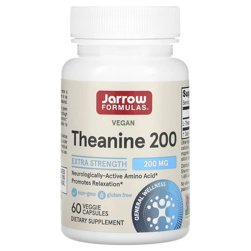 Jarrow Formulas Theanine 200 MG, Теанин 200 мг, 60 капс