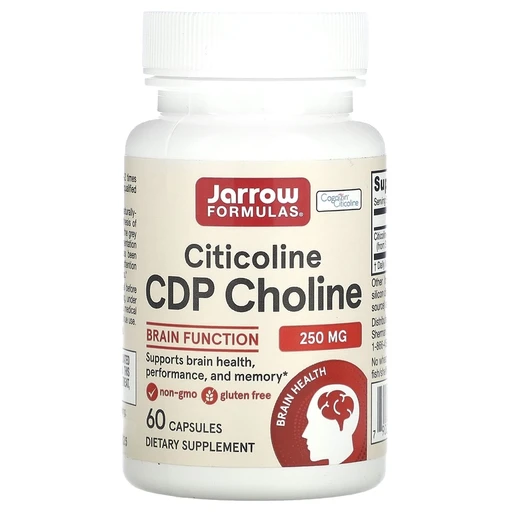 Jarrow Formulas Citicoline CDP Choline 250 MG, Цитиколин, 250 мг, 60 капсул
