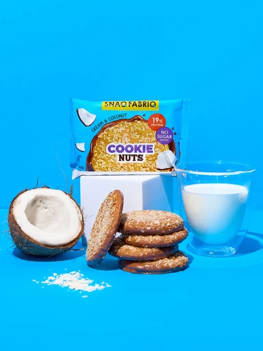 SNAQ FABRIQ Печенье глазированное Сливочное с кокосом, 35 г 