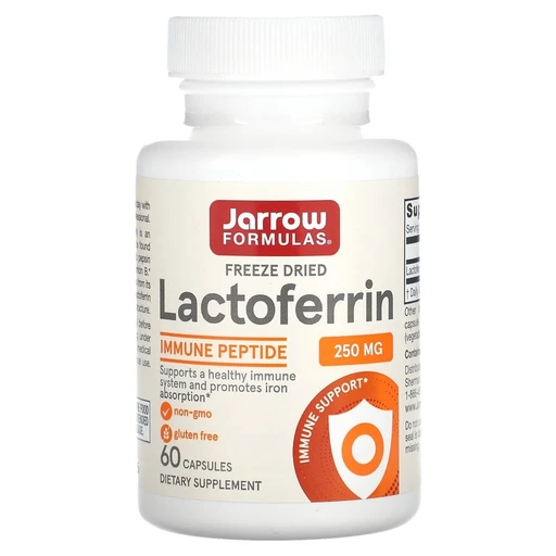 Jarrow Formulas Lactoferrin 250 MG, Лактоферрин, 250 мг, 60 капсул
