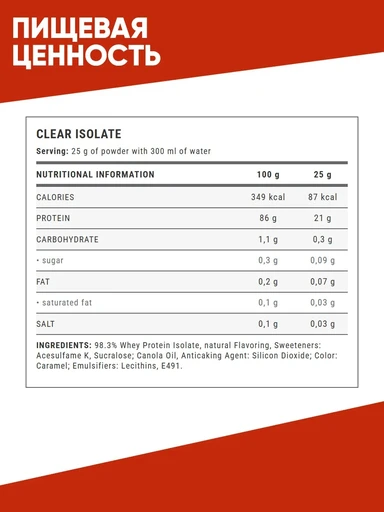 WEIDER Clear Isolate 500 г - голубая малина 