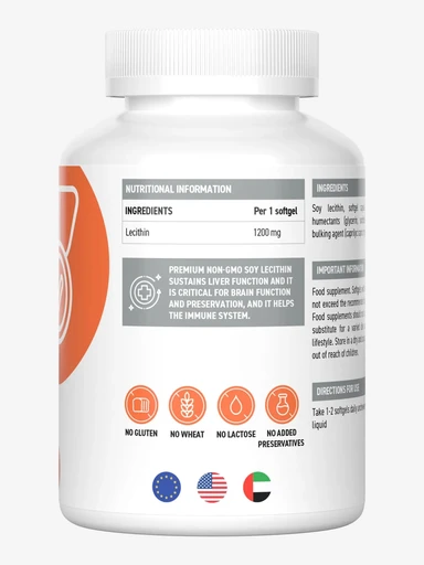 Ultrasupps Lecithin 1200 мг 90 мягких капс 