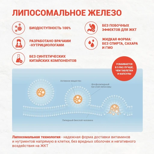 Liposomal ORGANIC IRON, флакон 50мл 