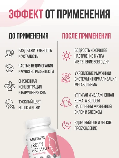 ULTRASUPPS Pretty Woman Multivitamin 90 каплет 