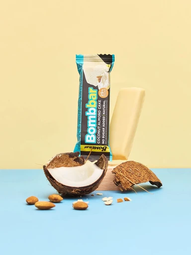 BOMBBAR Батончик глазированный Миндально-кокосовый торт 40 г 