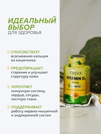 ORZAX VITAMIN D3 2.000 IU 360 капс 
