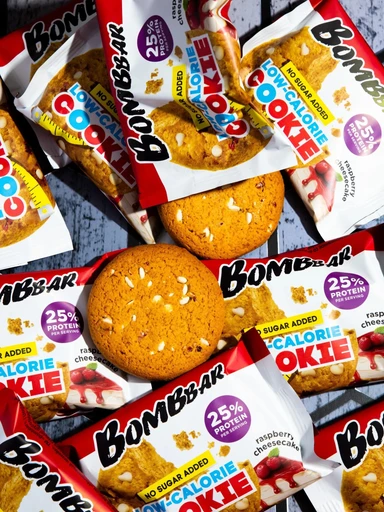 BOMBBAR Печенье неглазированное Малиновый чизкейк 40 г 
