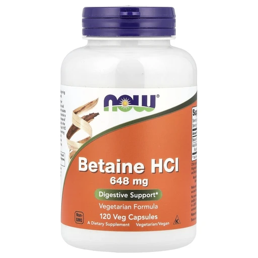NOW Betaine HCL 648 мг 120 капс