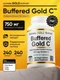 California Gold Nutrition Buffered Gold C, GOLD Standard Sodium Ascorbate (Vitamin C), 750 mg, 240 Veggie Capsules