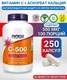 NOW Vitamin  C-500 Calcium Ascorbate 250 Вег.капс